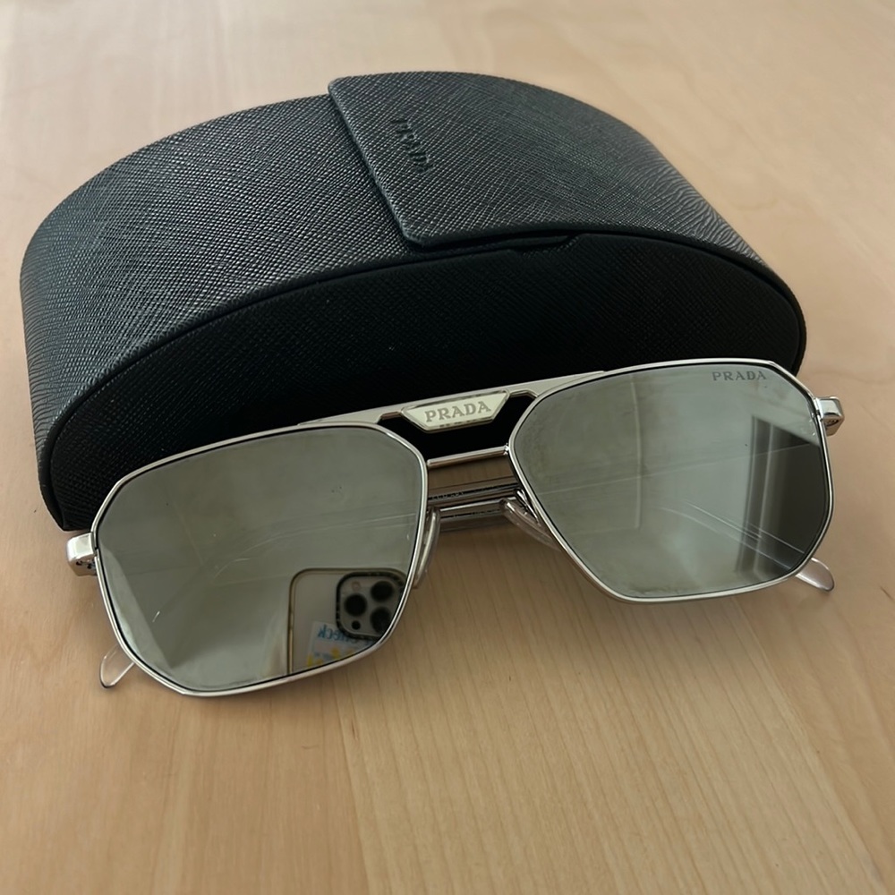 Prada pilot-frame double-bridge sunglasses